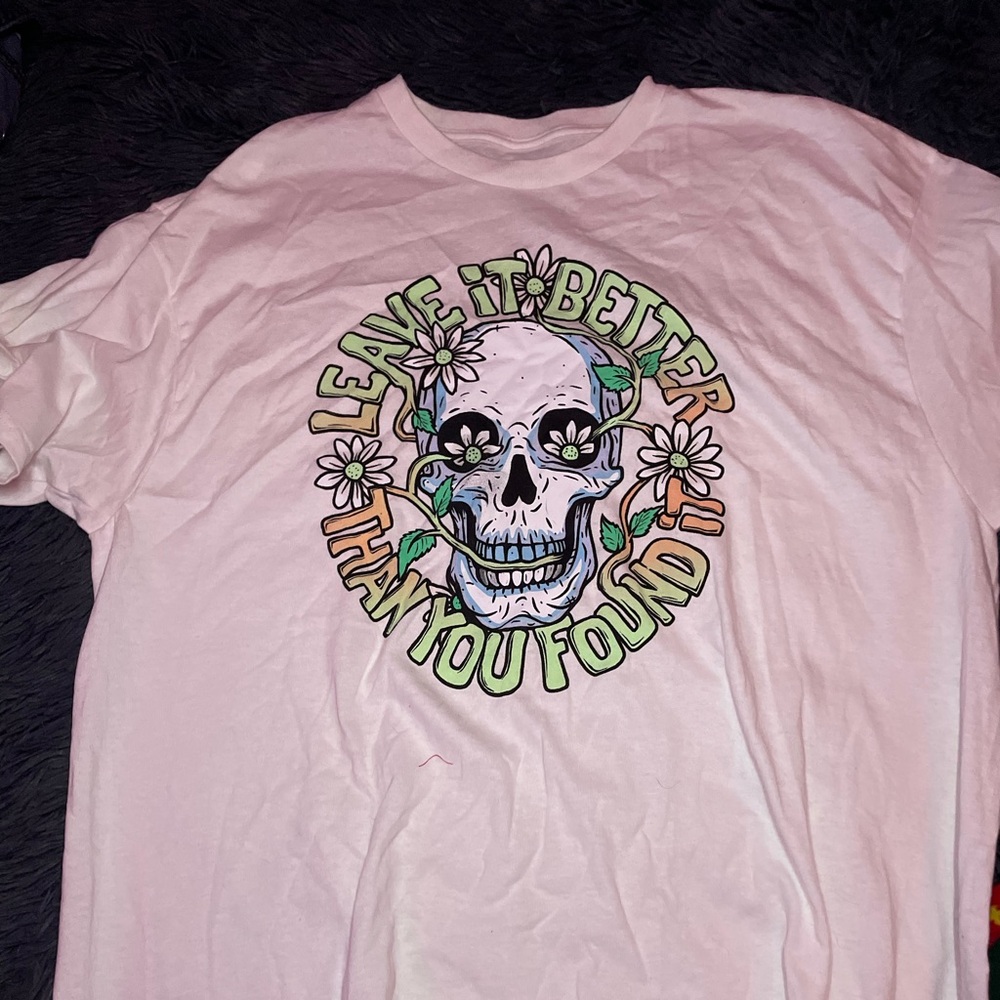 White inspirational skeleton shirt
